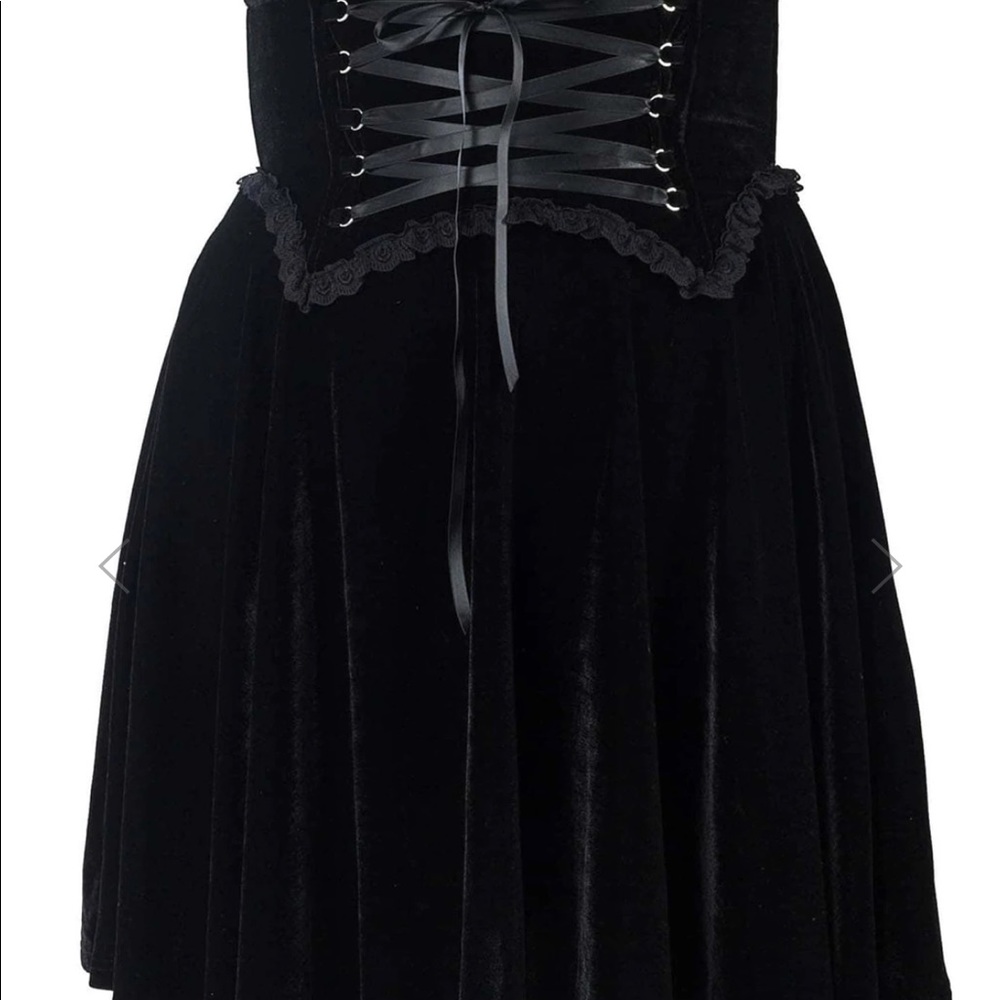 Killstar Dark Lover high waisted velvet skirt